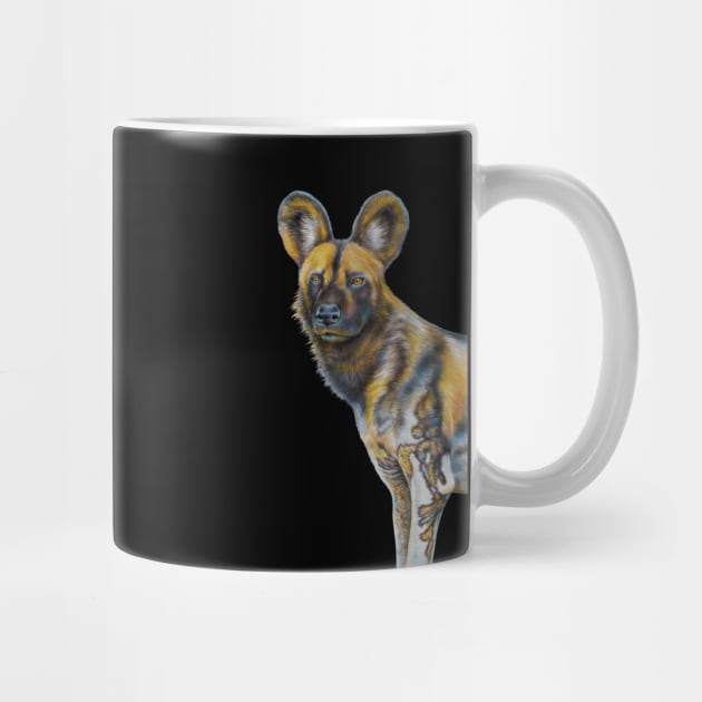 African Wild Dog by Tim Jeffs Art